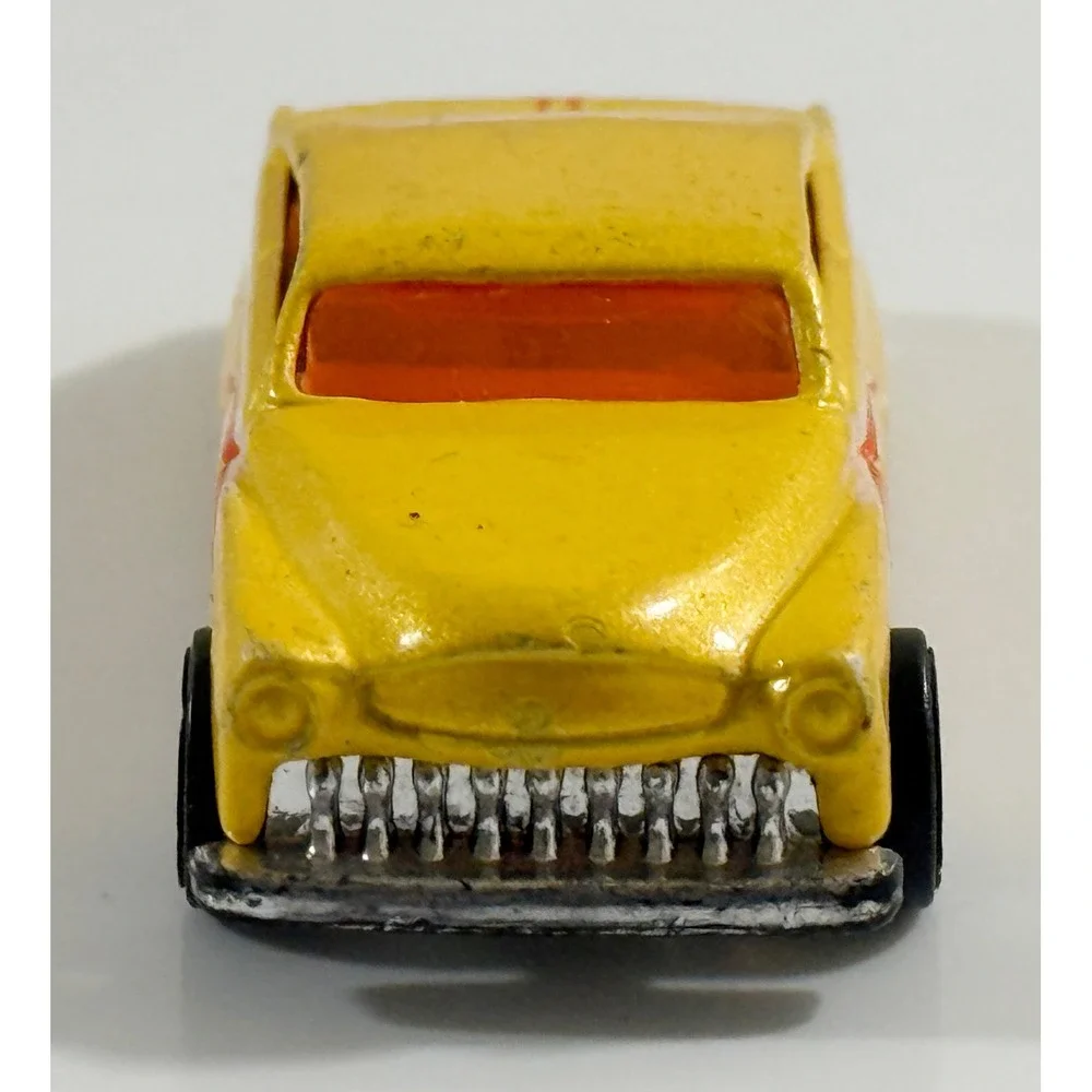 Hot Wheels Purple Passion Kids 1:64 Yellow Flame Graphics Lead Sled Custom Car